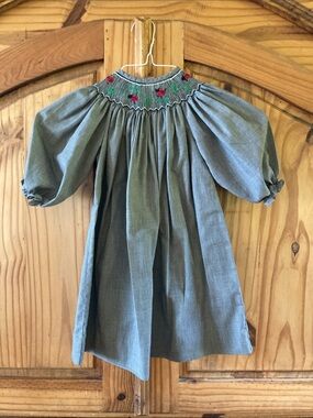 Girls Be Mine black red lady bug smocked long sleeve dress size 2T